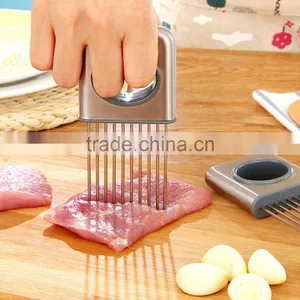 Fruit Vegetable Tools Stainless Steel Onion Holder Slicer Kitchen Gadgets Easy Cut Tomato Meat Tenderizer Onion Holder Fork thumbnail-6