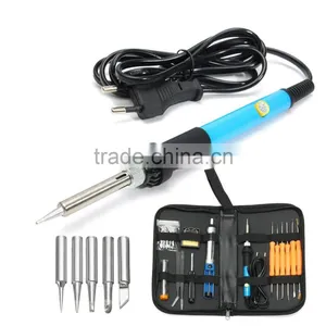 Professional 110V/220V 60W Adjustable Temperature Welding Solder Soldering Iron Tool Kit thumbnail-1