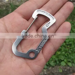 Survival Camping Hiking Outdoor Rescue Gear Mini Carabiner Keychain Multi Tool Kit Key Chain thumbnail-4