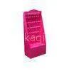 Rose Red Cardboard Retail Display Hook Stands Matte Lamination , Five Rows thumbnail-1