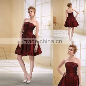 Astergarden Taffeta Knee Length Whole Sale Short Bridesmaid Dress D0007 thumbnail-1
