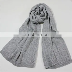 New Fashion Soft Comfortable Cable Knit Cashmere Scarves for Men thumbnail-2