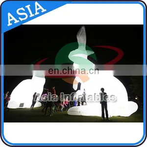 Custom Inflatable Rabbit Model With Led Lighting For Dispaly/ Advertising Inflatable White Cute Rabbit thumbnail-1