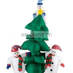 Inflatable Jingling Bell Tree With Snowman for Christmas Decoration thumbnail-1