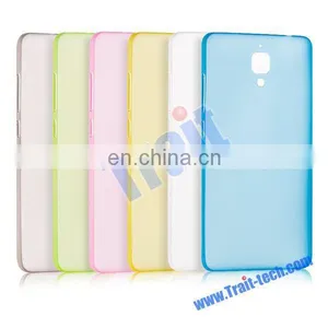 Simple and Plain Style High Quality Solid Color TPU Back Cover Case for XiaoMi Mi4 thumbnail-1