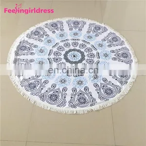 Home Decor Indian Mandala Round Microfiber Tapestry Mandala thumbnail-2