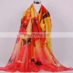 Scarf Factory Bulk Wholesale China Woman's Voile Scarf thumbnail-3