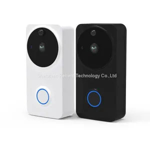OEM ODM REHENT Tuya Smart Life Wi-Fi Two Way Talking Battery-powered Intercom System Smart Doorbell thumbnail-2