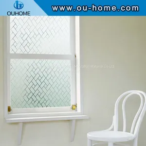 H082 Non-sticky Static Glass Window Sticker Office Meeting Room Privacy Glass Film Decorative Window Film thumbnail-3