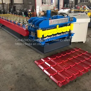 Cangzhou Dixin Metal Roofing Sheet Glazed Tile Iron Sheet Cold Roll Forming Making Machine Price thumbnail-2