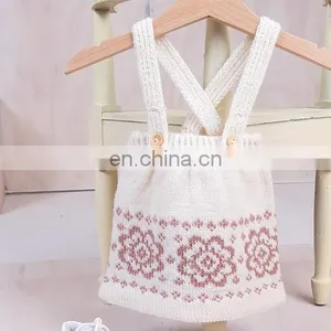 Knitted 100% Cotton Kid Girl Knitted 2pcs Set On SALE 2020 Knitted Top and Pant thumbnail-2