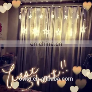 220/110V 138 Bulbs 2m Width Large Star Curtain Fancy String Light Wedding Decor thumbnail-1