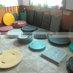 High Quality FRP/SMC/BMC Manhole Cover for Drain, Rain and Cable Protection thumbnail-1