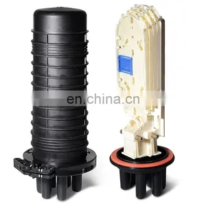 24 48 96 144 288 Core Vertical Dome Type Fiber Cable Joint Box Black Fiber Optic Splice Closure IP68 Aerial ISO9001, ROHS CN;GUA thumbnail-1