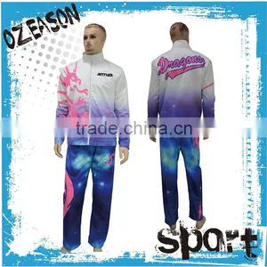 Hot Selling OEM Cheap Custom Sublimation Long Tracksuit/Jacket Warm Up/New Design Women Tracksuit thumbnail-1