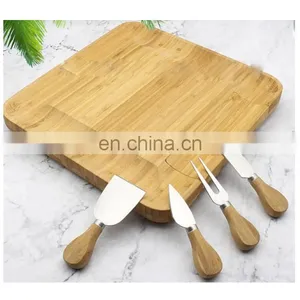 Wholesale Wooden Cheese Board Cutting Board With Drawer For Kitchen Use thumbnail-3
