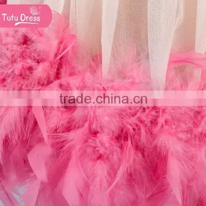 Feather Dress Flower Girl Dress Girls Birthday Dress Feather Dress Flower Girl Dress Baby Dress Couture Birthday Dress Quality Choice thumbnail-6
