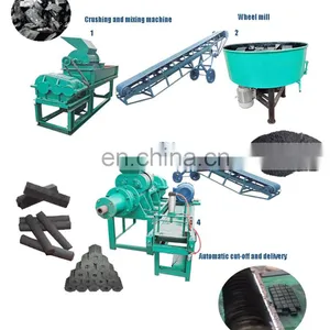 Six Sides Charcoal Cylinder Briquettes Machine Charcoal Stick Rods Briquette Extruding Machine thumbnail-3