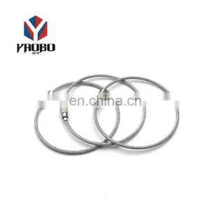 Quality Primacy Wire Keychain Custom Logo Key Ring With Screw Blank Sublimation Keyring thumbnail-5