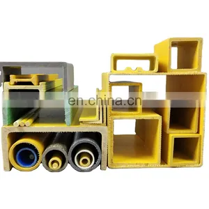 100mm Fiberglass High Strength Structural Pultruded Profile GRP FRP Square Pipe Tube thumbnail-1