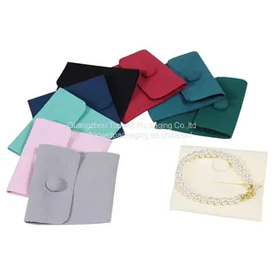 Personalized 100pcs Jewelry Velvet Pouches Bags For Earings Rings Neckalce Jewelry Packaging thumbnail-2