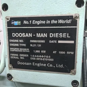 DOOSAN MAN 9L21/31 HFO Generator Sets 1980KW 50HZ for Power Plants thumbnail-3