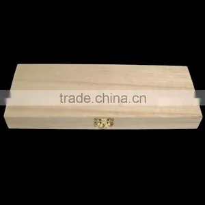 Natural Wooden Cigarette Box Unfinished Hinged Cigar Wooden Box thumbnail-2
