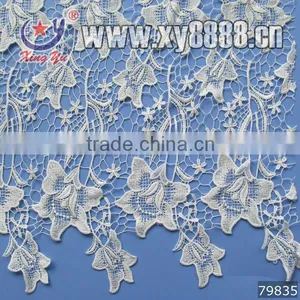 White Indian Embroidery Lace Fabric For Dresses thumbnail-1