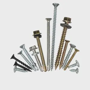 C1022A Carbon Steel Wood Screws With Ruspert Coating for MDF Plywood Double Countersunk Half Thread High Torque thumbnail-5