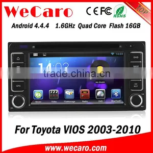 6.2 Inch Android 4.4.4 HD 1024*600 Touch Screen Car Gps Navigation Fortoyota Vios 2 Din Car Dvd Player With WIFI 3G Internet thumbnail-1