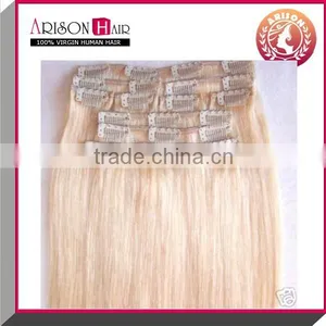 Beautiful Color Cheap 100% Human Hair Clip in Hair Extension in Straight thumbnail-2