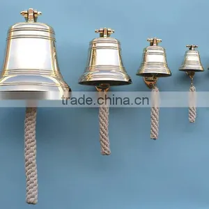 Brass Nautical Bell Wall Hanging thumbnail-1