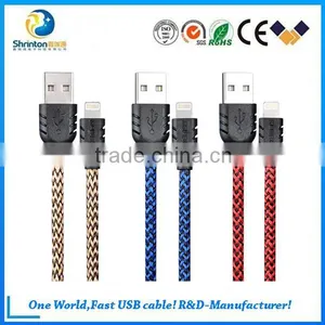 Super Speed Colorful Nylon Braided Remax Micro Usb Cable for Iphone and Samsung thumbnail-5