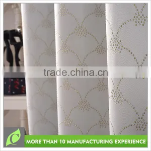 Ready Made Curtain Supplier Polyester Luxury White Blackout Curtain thumbnail-3