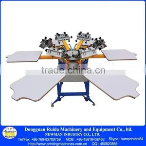 NS606-MR15W Micro-registration T-shirt Screen Printing Machine 6 Color 6 Station thumbnail-1