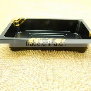 OPS Plastic Disposable Embossing Sushi Box Container Tray With Clear Lid thumbnail-4