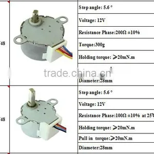 Cheap 12V 28MM Stepper Motor From Maintex Rohs, SGS,CE Approved thumbnail-4