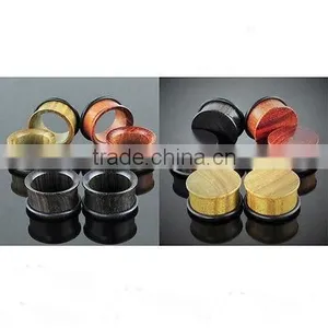 Flared Saddle Plugs Stretching Expanders Natural Stone Ear Plugs thumbnail-1