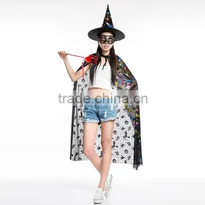 Halloween Cosplay Costume Props Witch Cloak Hat thumbnail-3