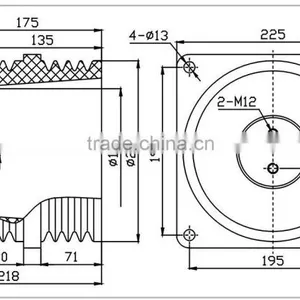 10kV Isolation Contact Spout Bushing thumbnail-2