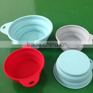 High Quality Silicone Foldable Collapsible Pet Dog Bowl With Food Grade Material thumbnail-1