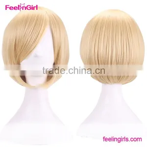 Short Straight Cosplay Bob Style Wigs in Stock thumbnail-4