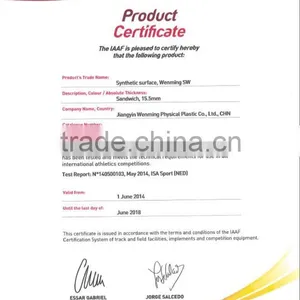 IAAF Certificated Sandwich System Polyurethane Athletic Running Track thumbnail-4