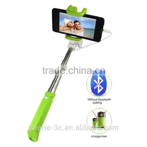 2016 Factory Supply Private Label Folding Mini Monopod Rainbow Selfie-stick With Cable Promotional Gifts Selfie Stick Monopod thumbnail-3