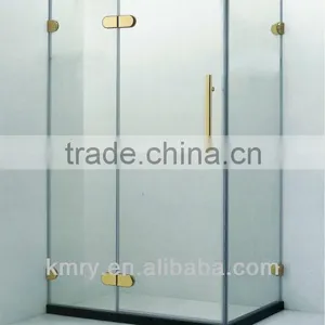 Hot! Rectangle Golden Hinge Glass Shower Enclosures(KK3302) thumbnail-1