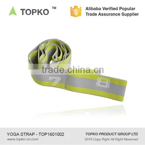 TOPKO Woven Weaving Digital Logo Jacquard Non-toxic Cotton Elastic Yoga Strap thumbnail-3