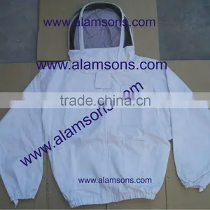High Quality 100% Cotton Jacket for Beekeeper / Beekeeping Jacket With Fancy Veil thumbnail-1