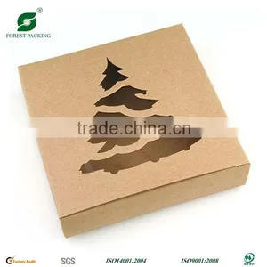 BROWN KRAFT BOX WITH CHRISTMAS TREE WINDOW thumbnail-1