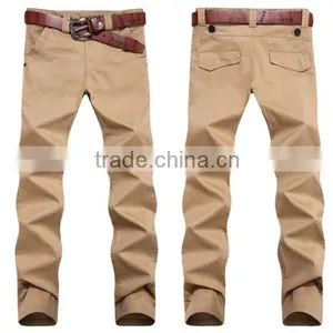 European Style Mens Leisure Chino Pants Latest Style Men Pants - Stylish Slim Fit Mens Chino Pants - Men Cotton Twill Peach Fin thumbnail-2