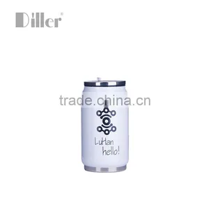 2015 Eco-friendly Stainless Steel Cola Can Vacuum Flask With Straw thumbnail-2